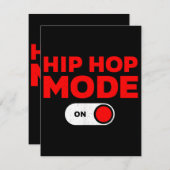 Grappig Hip Hop Design voor Mannen Vrouwen 90s Hip Informatiekaartje (Voorkant / Achterkant)