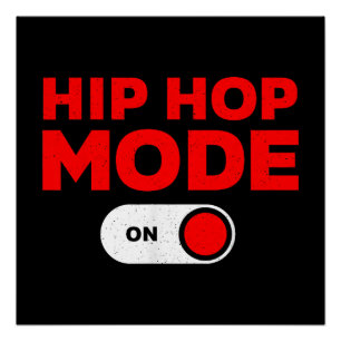 Grappig Hip Hop Design voor Mannen Vrouwen 90s Hip Perfect Poster