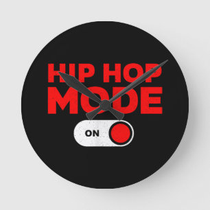 Grappig Hip Hop Design voor Mannen Vrouwen 90s Hip Ronde Klok