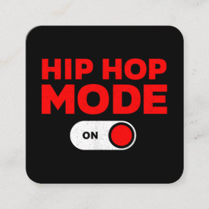 Grappig Hip Hop Design voor Mannen Vrouwen 90s Hip Vierkante Visitekaartje