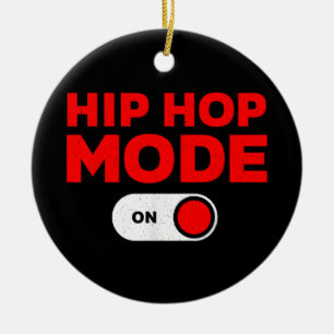 Grappig Hip Hop-ontwerp voor mannen vrouwen 90s Hi Keramisch Ornament