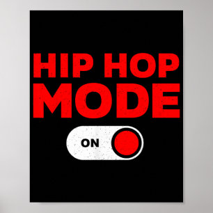 Grappig Hip Hop-ontwerp voor mannen vrouwen 90s Hi Poster