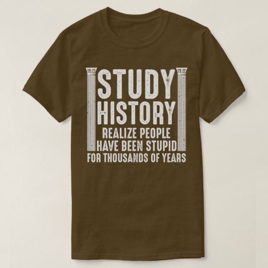 Grappig historisch ontwerp Mannen Geschiedenis van T-shirt (Design voorkant)