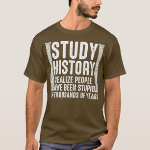 Grappig historisch ontwerp Mannen Geschiedenis van T-shirt