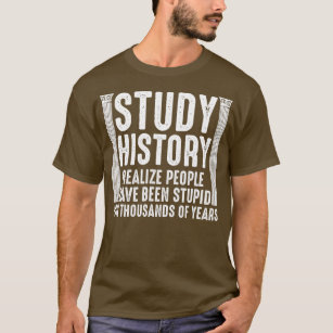 Grappig historisch ontwerp Mannen Geschiedenis van T-shirt