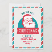 Grappig Ho Ho Heilige Retro Kerstman Gezicht Kerst Kaart (Voorkant)