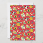 Grappig Ho Ho Heilige Retro Kerstman Gezicht Kerst Kaart (Achterkant)