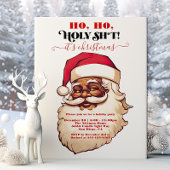 Grappig Ho Ho Ho Ho Heilige Afro-Amerikaanse Kerst Kaart