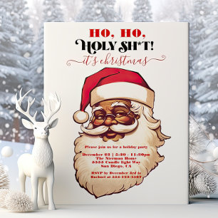 Grappig Ho Ho Ho Ho Heilige Afro-Amerikaanse Kerst Kaart