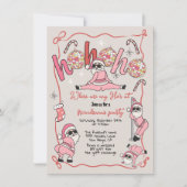 Grappig Ho Ho Ho Ho's Vriendjes Volwassen Kerstfee Kaart (Voorkant)