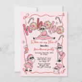 Grappig Ho Ho Ho Ho's Vriendjes Volwassen Kerstfee Kaart (Voorkant)