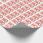 Grappig Ho Ho Ho Kerstmis Sinterklaas tekst rood Cadeaupapier (Hoek)