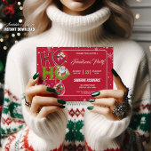 Grappig HO HO HO Retro Kerstfeest Uitnodiging