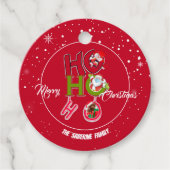 Grappig HO HO HO Retro Kerstvakantie Bedankjes Labels (Voorkant)