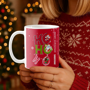 Grappig HO HO HO Retro Kerstvakantie Koffiemok