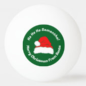 Grappig Ho ho ho Sinterklaas Prettig Kerstfeest Pingpongbal (Achterkant)