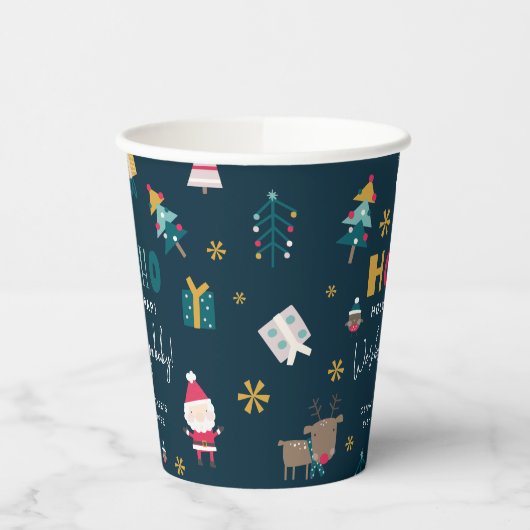 Grappig 'Ho Ho Holy Crap' Kerst Baby shower Papieren Bekers (Links)