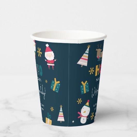 Grappig 'Ho Ho Holy Crap' Kerst Baby shower Papieren Bekers (Rechts)