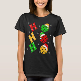 Grappig Ho Ho Pickleball Kerstmis T-shirt