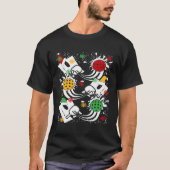 Grappig Ho Ho Pickleball Kerstmis T-shirt (Voorkant)