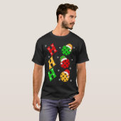 Grappig Ho Ho Pickleball Kerstmis T-shirt (Voorkant volledig)