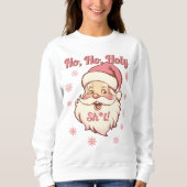 Grappig Ho Retro Santa Lelijk Sweater Kerst (Voorkant)