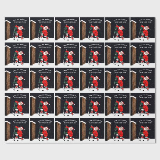 Grappig hockey cadeau inpakpapier (Vlak)