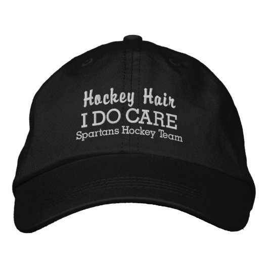 Grappig "Hockey Hair I DO Care" aangepaste teamnaa Pet (Voorkant)