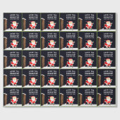 Grappig Hockey Kerstmis Cadeaupapier (Vlak)