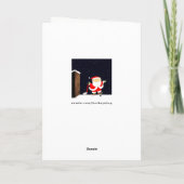 Grappig Hockey Kerstmis Feestdagen Kaart (Achterkant)