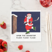 Grappig Hockey Kerstmis Servet (Insitu)