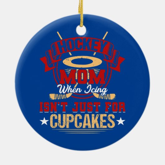 Grappig hockey mama als ik niet alleen voor keramisch ornament (Achterkant)