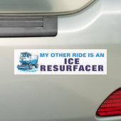 Grappig Hockey Mijn andere rit is een ijsopsteker Bumpersticker (Op auto)