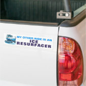 Grappig Hockey Mijn andere rit is een ijsopsteker Bumpersticker (Op Truck)