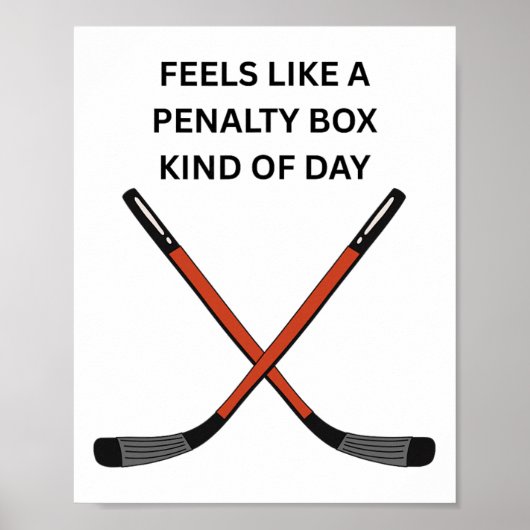Grappig Hockey-ontwerp. Voelt als een strafbox soo Poster (Voorkant)