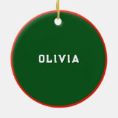 Grappig Hockeyveld Keramisch Ornament (Achterkant)