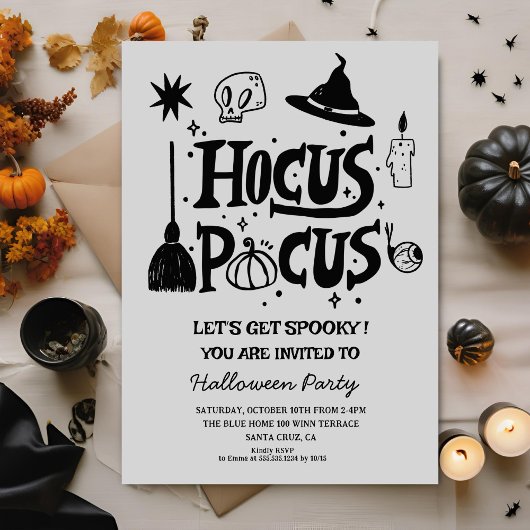 Grappig Hocus Pocus Witch Halloween Kostuumfeest Kaart