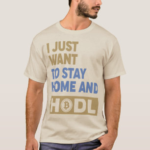 Grappig Hodl Crypto Bitcoin Logo Voor-/Achterkant  T-shirt