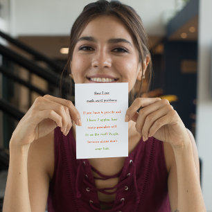 Grappig hoe ik de problemen van het woord van de W Feestdagen Kaart