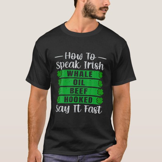 Grappig hoe ik Iers blij ben met St. Patricks Dag T-shirt (Voorkant)