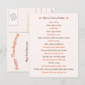 Grappig hoe je de Thanksgiving in Turkije kunt mee Feestdagenkaart (Voorkant / Achterkant)