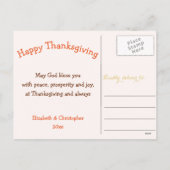 Grappig hoe je de Thanksgiving in Turkije kunt mee Feestdagenkaart (Achterkant)