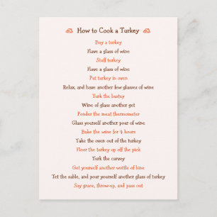 Grappig hoe je de Thanksgiving in Turkije kunt mee Feestdagenkaart