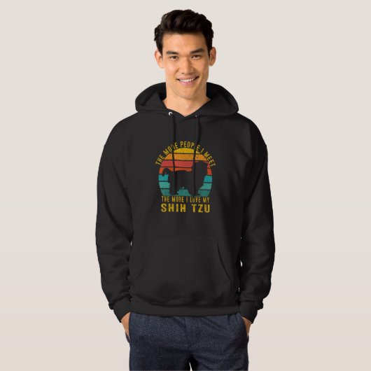 Grappig hoe meer mensen ik ontmoet hoe meer ik van hoodie (Voorkant volledig)