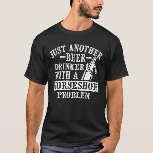 Grappig Hoefijzer Gift Cool Bierdrinker Schoenenpi T-shirt (Voorkant)