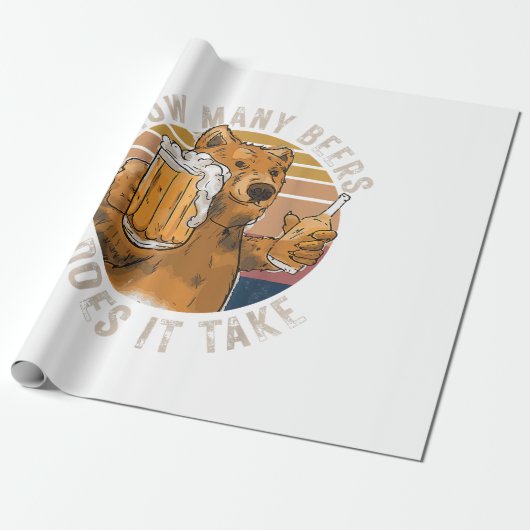 Grappig Hoeveel Bier Heb Je Nodig Cadeaupapier (Uitgerold)