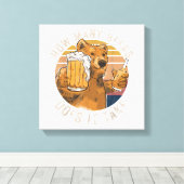 Grappig Hoeveel Bier Heb Je Nodig Canvas Afdruk (Insitu (Houten vloer))