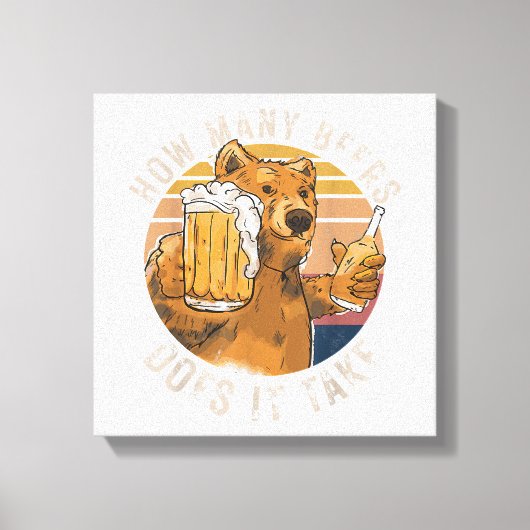 Grappig Hoeveel Bier Heb Je Nodig Canvas Afdruk (Voorkant)