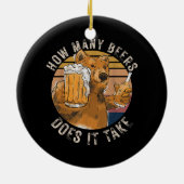 Grappig hoeveel biertjes het kost keramisch ornament (Achterkant)