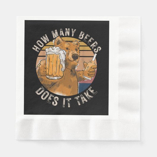 Grappig hoeveel biertjes het kost servet (Voorkant)